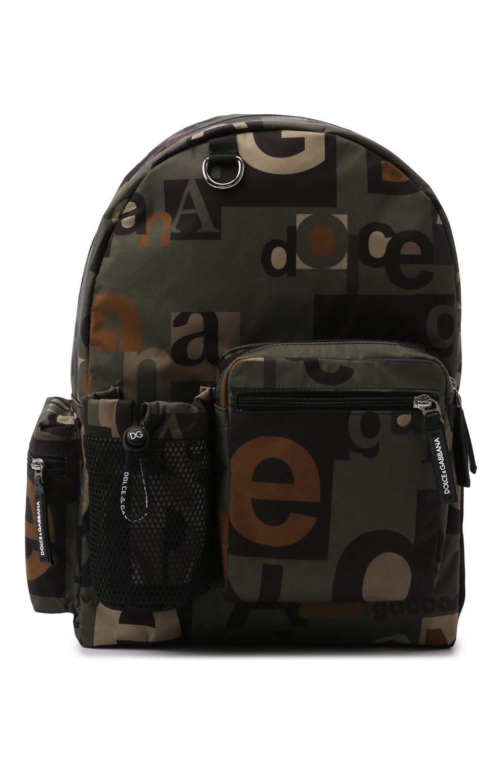 Детская рюкзак DOLCE & GABBANA хаки цвета, арт. EM0105/AT323 | Фото 1 (Материал: Текстиль)