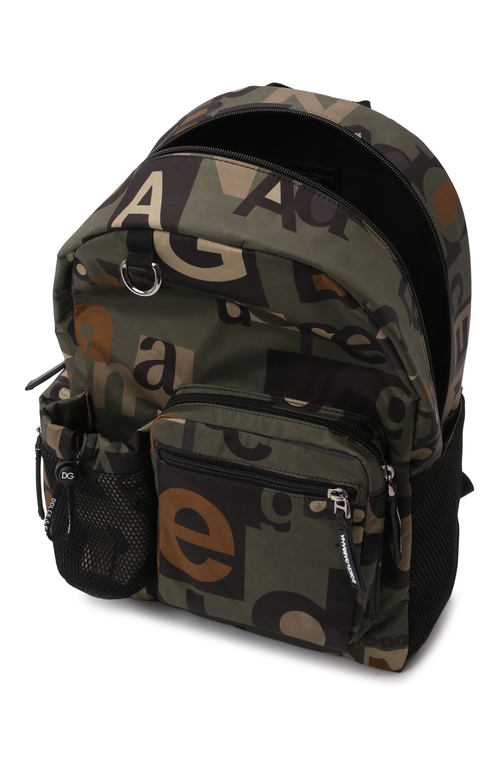 Детская рюкзак DOLCE & GABBANA хаки цвета, арт. EM0105/AT323 | Фото 3 (Материал: Текстиль)