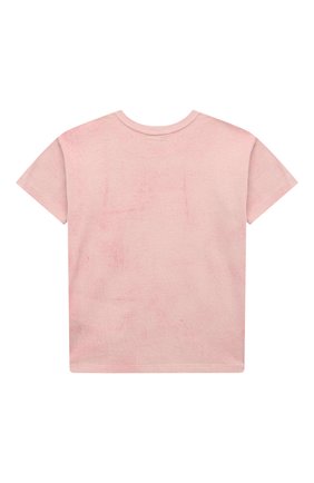 Детский хлопковая футболка GUCCI розового цвета, арт. 581019/XJD2K/9-12M | Фото 2 (Кросс-КТ НВ: Футболка)