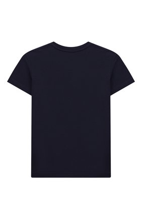 Детский хлопковая футболка GUCCI темно-синего цвета, арт. 548034/XJDKV/9-12M | Фото 2 (Кросс-КТ НВ: Футболка)
