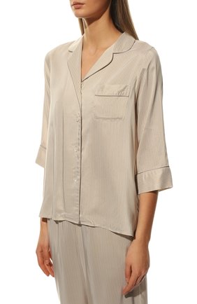 Женская пижама из вискозы и шелка ZIMMERLI бежевого цвета по цене 33850 руб., арт. 5149-39072 | Фото 2 Женская пижама из вискозы и шелка ZIMMERLI бежевого цвета, арт. 5149-39072 | Фото 2 (Длина Ж (юбки, платья, шорты): Мини; Длина (брюки, джинсы): Стандартные; Длина (для топов): Стандартные; Материал внешний: Вискоза; Рукава: 3/4)