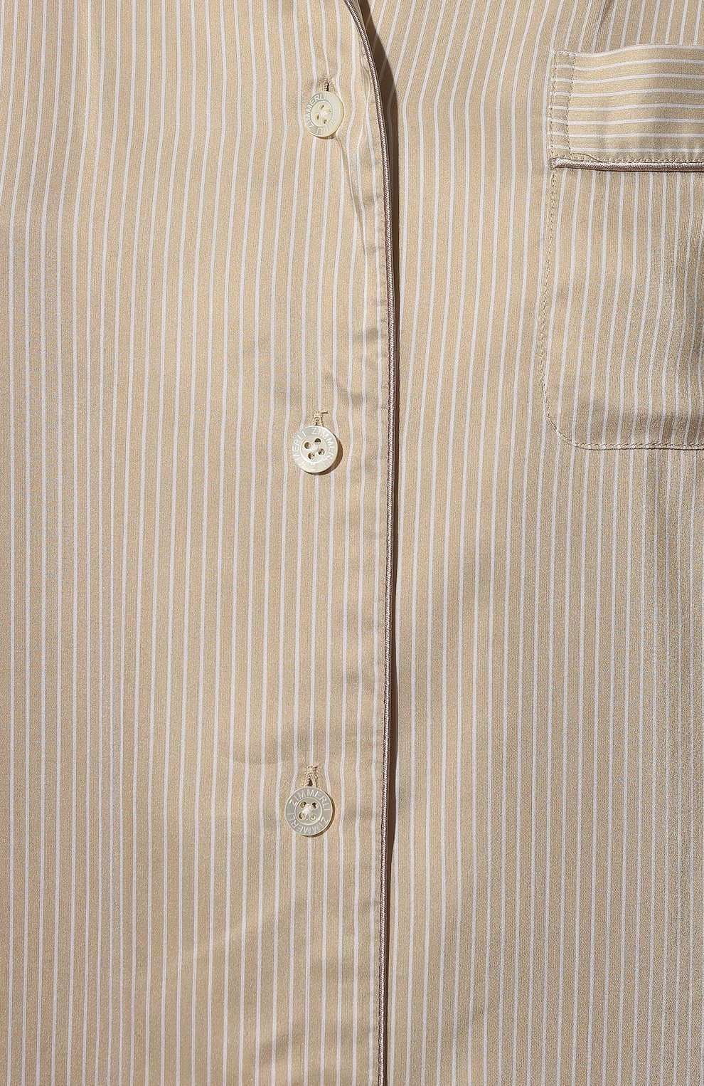 Женская пижама из вискозы и шелка ZIMMERLI бежевого цвета, арт. 5149-39072 | Фото 6 (Длина Ж (юбки, платья, шорты): Мини; Длина (брюки, джинсы): Стандартные; Длина (для топов): Стандартные; Материал внешний: Вискоза; Рукава: 3/4)