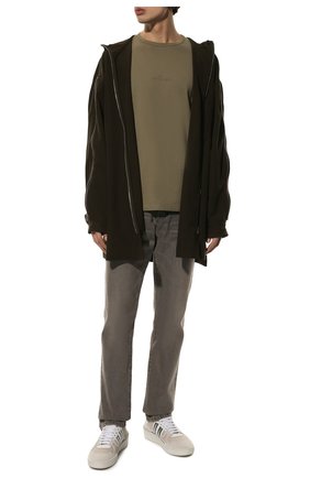 Мужская хлопковая футболка MAISON MARGIELA хаки цвета по цене 31600 руб., арт. S50GC0669/S23525 | Фото 2 Мужская хлопковая футболка MAISON MARGIELA хаки цвета, арт. S50GC0669/S23525 | Фото 2 (Рукава: Короткие; Материал внешний: Хлопок; Длина (для топов): Стандартные; Принт: Без принта; Стили: Милитари)