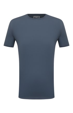 Мужская хлопковая футболка FEDELI синего цвета, арт. 5UEF0113 | Фото 1 (Длина (для топов): Стандартные; Материал внешний: Хлопок; Рукава: Короткие; Принт: Без принта; Стили: Кэжуэл)