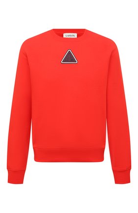 Мужской хлопковый свитшот LANVIN красного цвета по цене 66500 руб., арт. RM-SS0001-J200-P22 | Фото 1 Мужской хлопковый свитшот LANVIN красного цвета, арт. RM-SS0001-J200-P22 | Фото 1 (Рукава: Длинные; Длина (для топов): Стандартные; Материал внешний: Хлопок; Мужское Кросс-КТ: свитшот-одежда; Принт: С принтом; Стили: Кэжуэл)