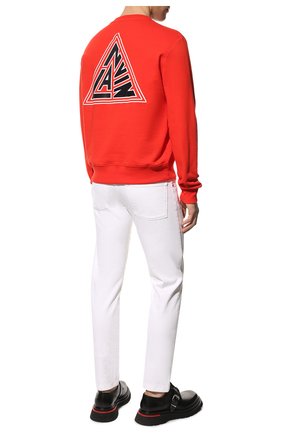 Мужской хлопковый свитшот LANVIN красного цвета по цене 66500 руб., арт. RM-SS0001-J200-P22 | Фото 2 Мужской хлопковый свитшот LANVIN красного цвета, арт. RM-SS0001-J200-P22 | Фото 2 (Рукава: Длинные; Длина (для топов): Стандартные; Материал внешний: Хлопок; Мужское Кросс-КТ: свитшот-одежда; Принт: С принтом; Стили: Кэжуэл)