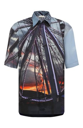 Мужская рубашка из вискозы DRIES VAN NOTEN разноцветного цвета по цене 54950 руб., арт. 221-020724-4066 | Фото 1 Мужская рубашка из вискозы DRIES VAN NOTEN разноцветного цвета, арт. 221-020724-4066 | Фото 1 (Длина (для топов): Стандартные; Рукава: Короткие; Материал внешний: Вискоза; Случай: Повседневный; Воротник: Кент; Принт: С принтом; Стили: Гранж)