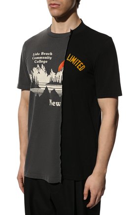 Мужская хлопковая футболка DIESEL темно-серого цвета, арт. A05134/0TDAM | Фото 3 (Рукава: Короткие; Длина (для топов): Стандартные; Принт: С принтом; Материал внешний: Хлопок; Стили: Кэжуэл)