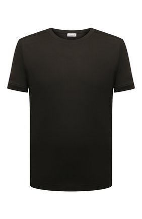 Мужская хлопковая футболка ZIMMERLI темно-зеленого цвета, арт. 3460-96046 | Фото 1 (Материал внешний: Хлопок; Длина (для топов): Стандартные; Рукава: Короткие; Кросс-КТ: домашняя одежда)