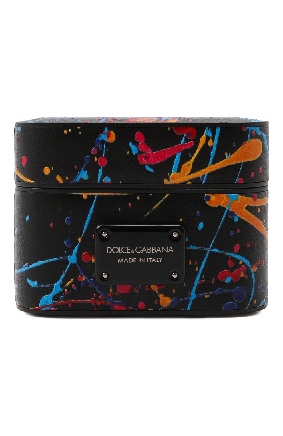 Кожаный чехол для airpods pro DOLCE & GABBANA черного цвета, арт. BP2816/AQ276 | Фото 1 (Материал: Натуральная кожа; Женское Кросс-КТ: Кожа AirPods)
