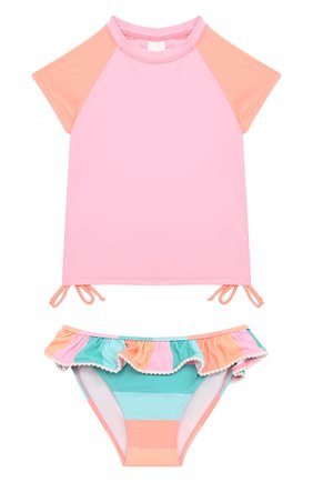 Детского раздельный купальник SNAPPER ROCK разноцветного цвета, арт. G50024 | Фото 1 (Кросс-КТ НВ: Комбинезон - пляж; Ростовка одежда: 24 мес | 92 см, 18 мес | 86 см, 12 мес | 80 см)