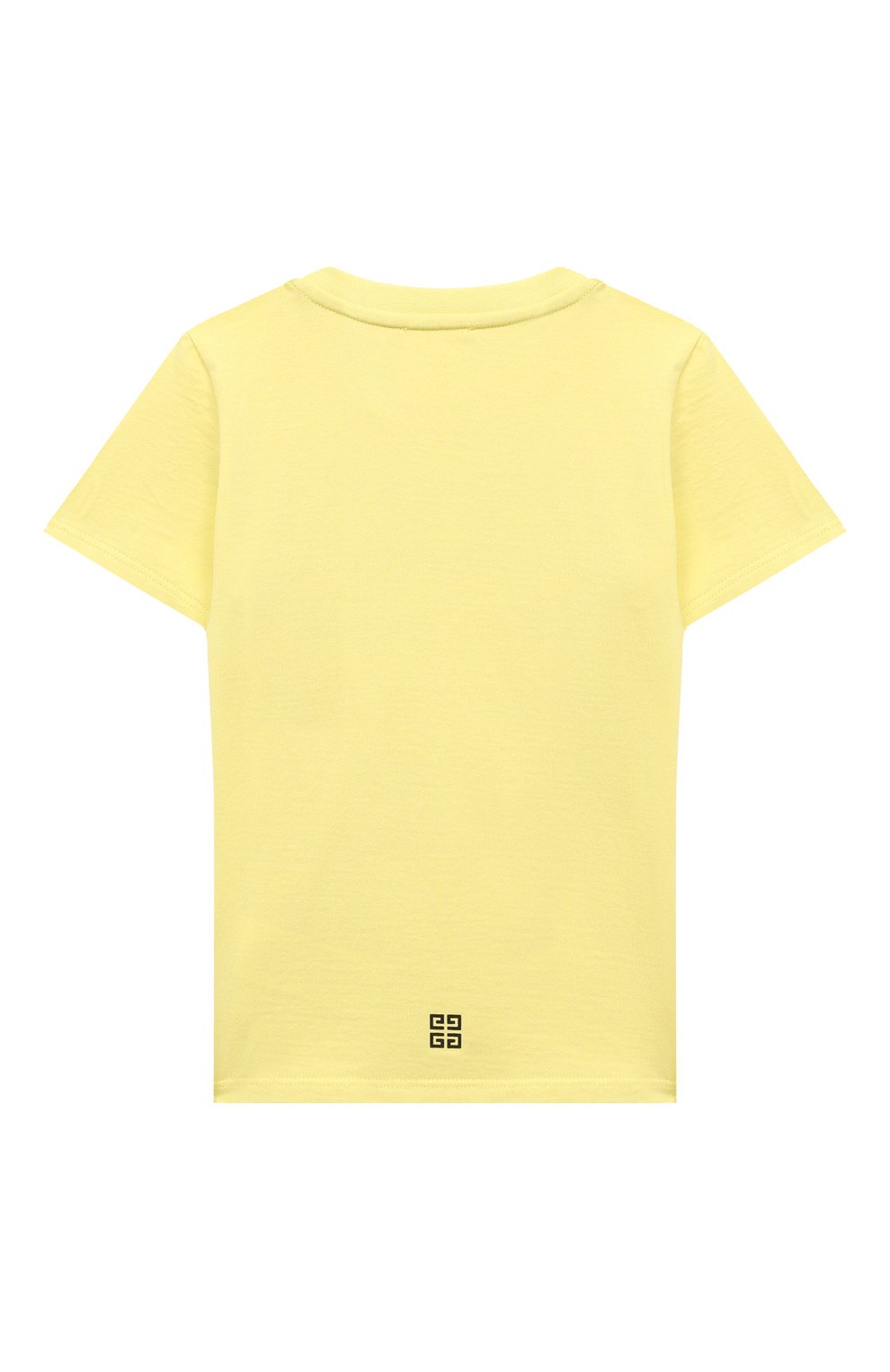 Детский хлопковая футболка GIVENCHY желтого цвета, арт. H05205 | Фото 2