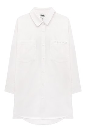 Детское хлопковое платье KARL LAGERFELD KIDS белого цвета по цене 15600 руб., арт. Z12209 | Фото 1 Детское хлопковое платье KARL LAGERFELD KIDS белого цвета, арт. Z12209 | Фото 1 (Рукава: Длинные; Материал внешний: Хлопок; Девочки Кросс-КТ: Платье-одежда; Случай: Повседневный; Ростовка одежда: 9 лет | 134 см, 12 лет | 152 см, 13 - 15 лет | 158 см, 16 лет | 164 см, 7 лет | 122 см)