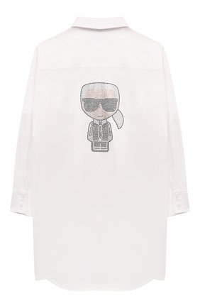 Детское хлопковое платье KARL LAGERFELD KIDS белого цвета по цене 15600 руб., арт. Z12209 | Фото 2 Детское хлопковое платье KARL LAGERFELD KIDS белого цвета, арт. Z12209 | Фото 2 (Рукава: Длинные; Материал внешний: Хлопок; Девочки Кросс-КТ: Платье-одежда; Случай: Повседневный; Ростовка одежда: 9 лет | 134 см, 12 лет | 152 см, 13 - 15 лет | 158 см, 16 лет | 164 см, 7 лет | 122 см)
