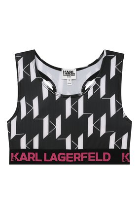 Детский топ KARL LAGERFELD KIDS черно-белого цвета по цене 7430 руб., арт. Z15350 | Фото 1 Детский топ KARL LAGERFELD KIDS черно-белого цвета, арт. Z15350 | Фото 1 (Материал внешний: Синтетический материал; Рукава: Короткие; Девочки Кросс-КТ: Топ-спорт; Ростовка одежда: 9 лет | 134 см, 12 лет | 152 см, 16 лет | 164 см, 7 лет | 122 см)