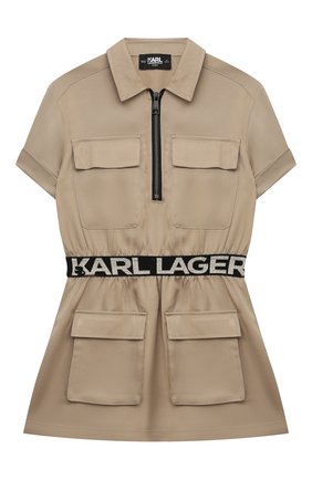 Детское платье KARL LAGERFELD KIDS бежевого цвета по цене 16250 руб., арт. Z12210 | Фото 1 Детское платье KARL LAGERFELD KIDS бежевого цвета, арт. Z12210 | Фото 1 (Рукава: Короткие; Девочки Кросс-КТ: Платье-одежда; Случай: Повседневный; Ростовка одежда: 9 лет | 134 см, 12 лет | 152 см, 13 - 15 лет | 158 см, 16 лет | 164 см, 7 лет | 122 см)