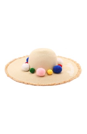 Детская шляпа MONNALISA бежевого цвета, арт. 499046 | Фото 1