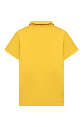 Детское хлопковое поло IL GUFO желтого цвета по цене 7995 руб., арт. P22PC065M7063/2A-4A | Фото 2 Детское хлопковое поло IL GUFO желтого цвета, арт. P22PC065M7063/2A-4A | Фото 2 (Материал внешний: Хлопок; Рукава: Короткие)