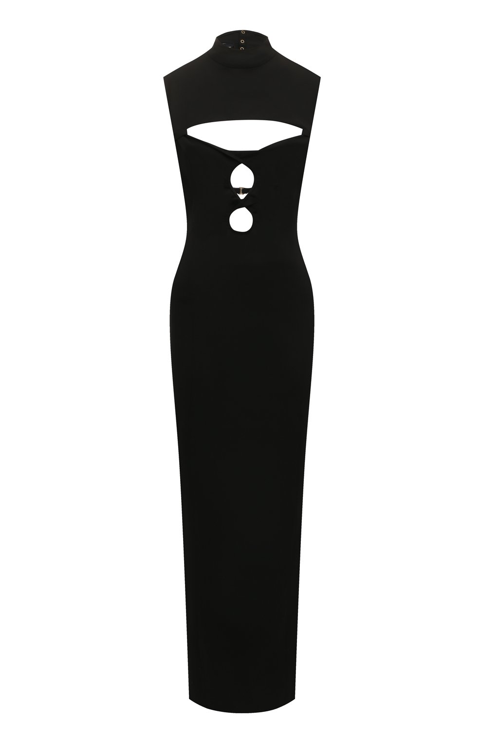 Женское шерстяное платье JACQUEMUS черного цвета, арт. 221DR021-1021 | Фото 1 (Материал внешний: Шерсть; Стили: Гламурный; Случай: Вечерний; Длина Ж (юбки, платья, шорты): Макси; Женское Кросс-КТ: Платье-одежда)