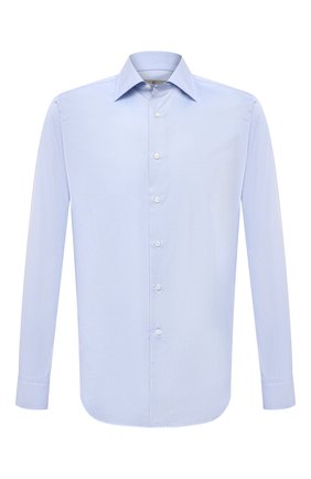 Мужская хлопковая сорочка CANALI голубого цвета по цене 25850 руб., арт. N705/GR02333 | Фото 1 Мужская хлопковая сорочка CANALI голубого цвета, арт. N705/GR02333 | Фото 1 (Длина (для топов): Стандартные; Рукава: Длинные; Материал внешний: Хлопок; Случай: Формальный; Принт: Однотонные; Рубашки М: Regular Fit; Манжеты: На пуговицах; Воротник: Акула)