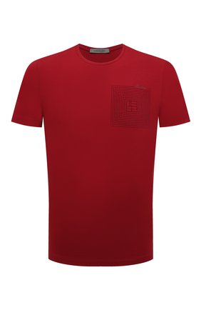 Мужская хлопковая футболка CORNELIANI красного цвета по цене 14550 руб., арт. 89G587-2125004/00 | Фото 1 Мужская хлопковая футболка CORNELIANI красного цвета, арт. 89G587-2125004/00 | Фото 1 (Длина (для топов): Стандартные; Материал внешний: Хлопок; Рукава: Короткие; Принт: Без принта; Стили: Кэжуэл)
