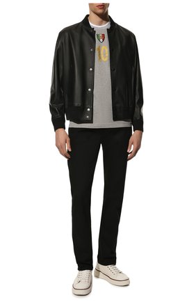 Мужская хлопковая футболка DOLCE & GABBANA серого цвета по цене 55100 руб., арт. G8KC0Z/G7CCK | Фото 2 Мужская хлопковая футболка DOLCE & GABBANA серого цвета, арт. G8KC0Z/G7CCK | Фото 2 (Длина (для топов): Стандартные; Материал внешний: Хлопок; Рукава: Короткие; Принт: С принтом; Стили: Кэжуэл)