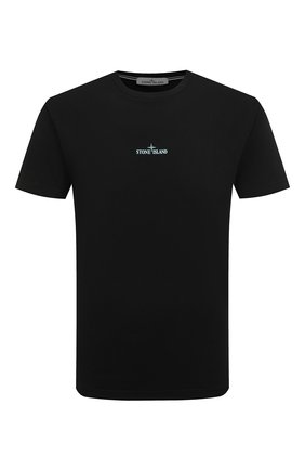 Мужская хлопковая футболка STONE ISLAND черного цвета, арт. 76152NS94 | Фото 1 (Материал внешний: Хлопок; Рукава: Короткие; Длина (для топов): Стандартные; Принт: С принтом; Стили: Кэжуэл)