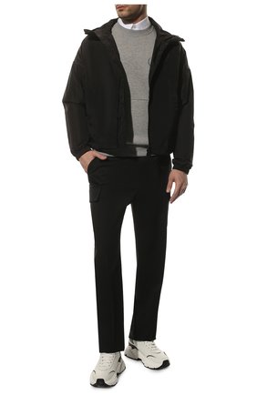 Мужская куртка DSQUARED2 черного цвета, арт. S79AM0029/S53817 | Фото 2 (Кросс-КТ: Куртка, Ветровка; Рукава: Длинные; Материал внешний: Синтетический материал; Материал подклада: Синтетический материал; Длина (верхняя одежда): Короткие; Стили: Кэжуэл)