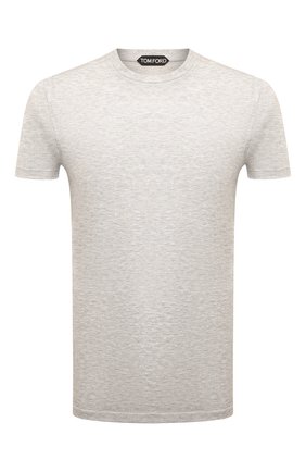 Мужская футболка из вискозы TOM FORD светло-серого цвета по цене 35650 руб., арт. BZ278/TFJ209 | Фото 1 Мужская футболка из вискозы TOM FORD светло-серого цвета, арт. BZ278/TFJ209 | Фото 1 (Материал внешний: Вискоза; Рукава: Короткие; Длина (для топов): Стандартные; Принт: Без принта; Стили: Кэжуэл)