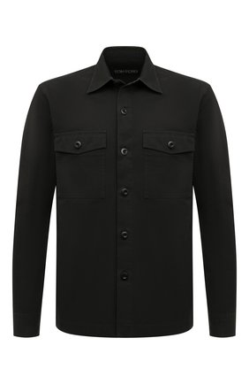 Мужская хлопковая рубашка TOM FORD черного цвета по цене 62050 руб., арт. 3FT890/94GGNW | Фото 1 Мужская хлопковая рубашка TOM FORD черного цвета, арт. 3FT890/94GGNW | Фото 1 (Длина (для топов): Стандартные; Рукава: Длинные; Материал внешний: Хлопок; Случай: Повседневный; Принт: Однотонные; Рубашки М: Classic Fit; Манжеты: На пуговицах; Стили: Кэжуэл; Воротник: Кент)
