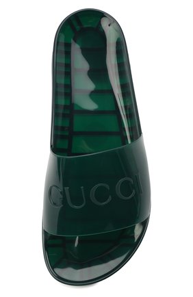Мужские резиновые шлепанцы GUCCI зеленого цвета, арт. 674163/J8700 | Фото 6 (Материал внешний: Резина)