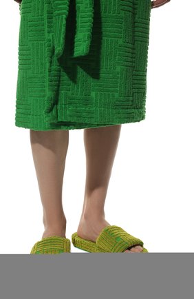 Мужские текстильные шлепанцы resort BOTTEGA VENETA зеленого цвета, арт. 660245/V1MY0 | Фото 3 (Материал внешний: Текстиль; Материал внутренний: Текстиль)