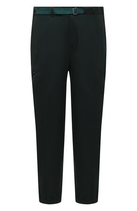 Мужские брюки из шерсти и хлопка LANVIN темно-зеленого цвета по цене 99500 руб., арт. RM-TR0045-4969-P22 | Фото 1 Мужские брюки из шерсти и хлопка LANVIN темно-зеленого цвета, арт. RM-TR0045-4969-P22 | Фото 1 (Материал внешний: Шерсть, Хлопок; Длина (брюки, джинсы): Стандартные; Случай: Повседневный; Стили: Кэжуэл)