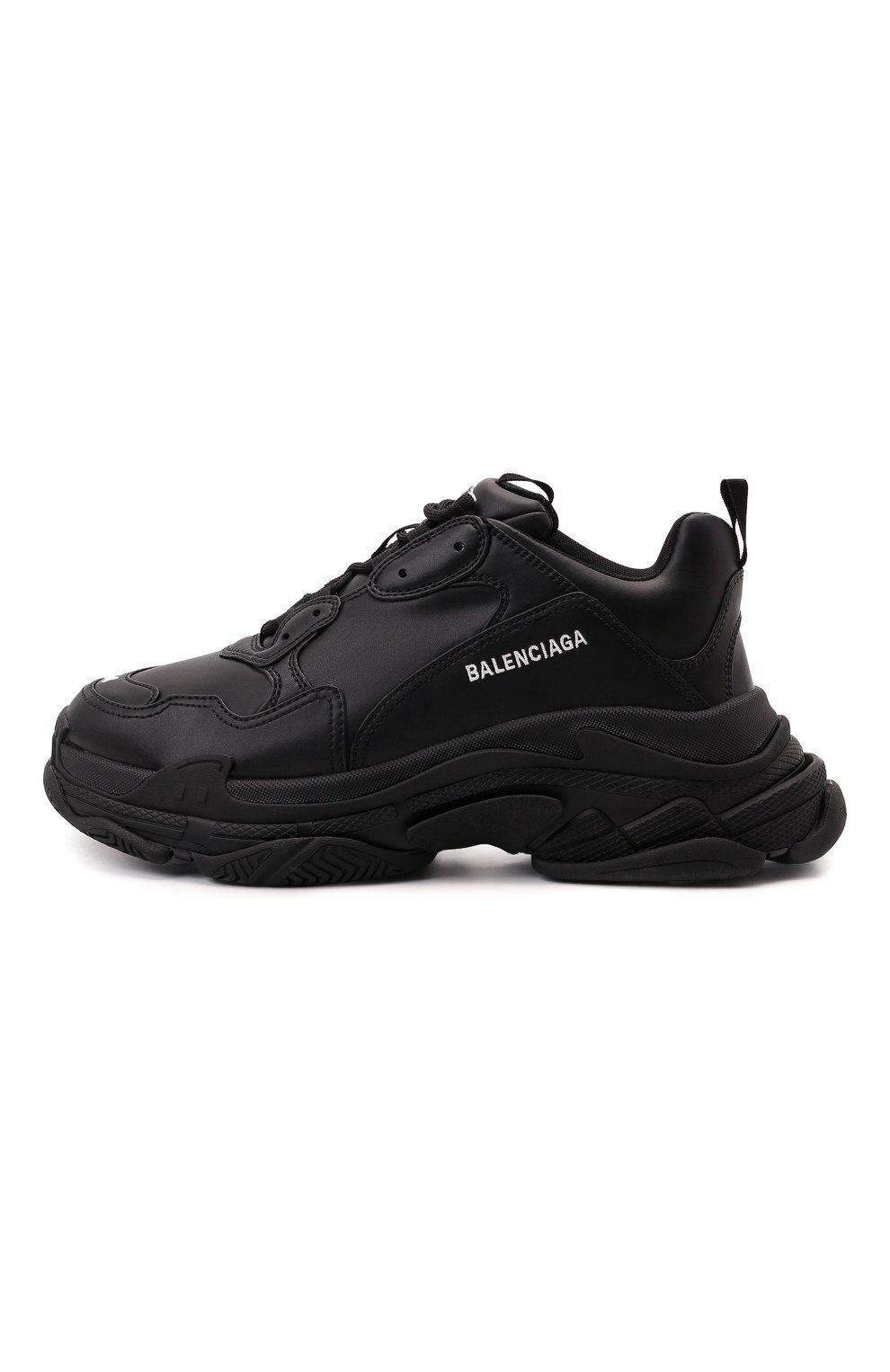 Мужские кроссовки triple s BALENCIAGA черного цвета, арт. 536737/W2FA5 | Фото 4 (Материал внешний: Экокожа; Стили: Классический; Материал утеплителя: Без утеплителя; Материал внутренний: Текстиль)