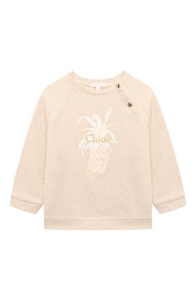 Детский хлопковый свитшот CHLOÉ бежевого цвета по цене 16200 руб., арт. C05402 | Фото 1 Детский хлопковый свитшот CHLOÉ бежевого цвета, арт. C05402 | Фото 1 (Кросс-КТ НВ: Свитшоты)