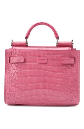 Женская сумка sicily 62 mini DOLCE & GABBANA розового цвета, арт. BB6836/A2Y14/AMIS | Фото 1 (Размер: mini; Материал: Экзотическая кожа; Ремень/цепочка: На ремешке; Сумки-технические: Сумки top-handle)