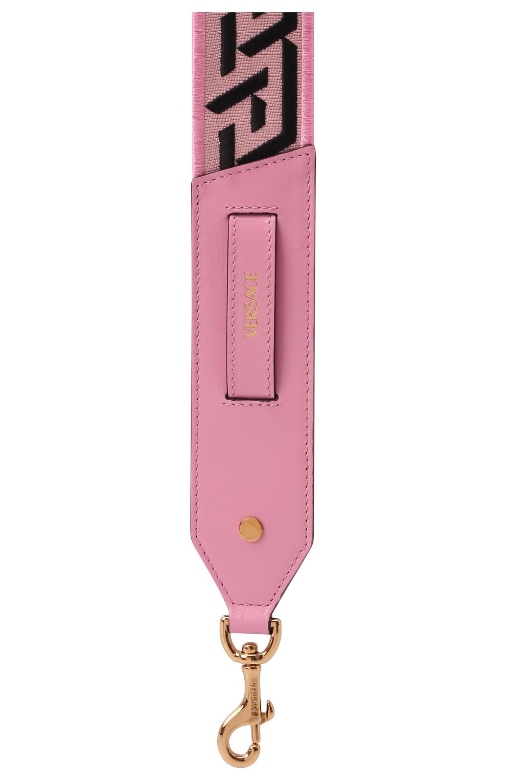 Женские ремень для сумки VERSACE розового цвета, арт. 1002526/1A01572 | Фото 2 (Кросс-КТ: ремень-сумка; Материал: Текстиль)