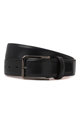 Мужской кожаный ремень SANTONI темно-синего цвета по цене 25650 руб., арт. CM35VC003B91GVVDU59 | Фото 1 Мужской кожаный ремень SANTONI темно-синего цвета, арт. CM35VC003B91GVVDU59 | Фото 1 (Материал: Натуральная кожа; Случай: Формальный)