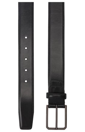 Мужской кожаный ремень SANTONI темно-синего цвета по цене 25650 руб., арт. CM35VC003B91GVVDU59 | Фото 3 Мужской кожаный ремень SANTONI темно-синего цвета, арт. CM35VC003B91GVVDU59 | Фото 3 (Материал: Натуральная кожа; Случай: Формальный)