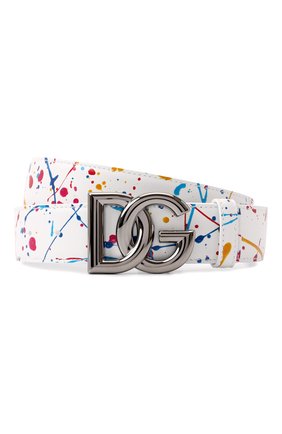 Мужской кожаный ремень DOLCE & GABBANA белого цвета по цене 47800 руб., арт. BC4644/AY395 | Фото 1 Мужской кожаный ремень DOLCE & GABBANA белого цвета, арт. BC4644/AY395 | Фото 1 (Случай: Повседневный; Материал: Натуральная кожа)