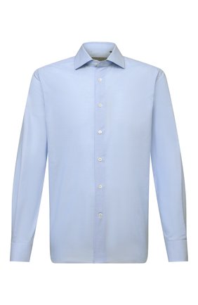 Мужская хлопковая сорочка CORNELIANI голубого цвета по цене 22550 руб., арт. 89P100-2111231/00 | Фото 1 Мужская хлопковая сорочка CORNELIANI голубого цвета, арт. 89P100-2111231/00 | Фото 1 (Материал внешний: Хлопок; Рукава: Длинные; Длина (для топов): Стандартные; Случай: Формальный; Стили: Классический; Принт: Однотонные; Рубашки М: Regular Fit; Манжеты: На пуговицах; Воротник: Акула)