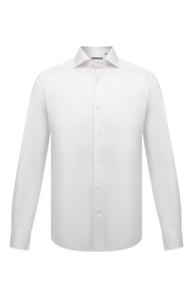 Мужская хлопковая рубашка CORNELIANI белого цвета по цене 25800 руб., арт. 89P112-2111214/00 | Фото 1 Мужская хлопковая рубашка CORNELIANI белого цвета, арт. 89P112-2111214/00 | Фото 1 (Материал внешний: Хлопок; Рукава: Длинные; Длина (для топов): Стандартные; Случай: Повседневный; Стили: Кэжуэл; Принт: Однотонные; Рубашки М: Regular Fit; Манжеты: На пуговицах; Воротник: Акула)