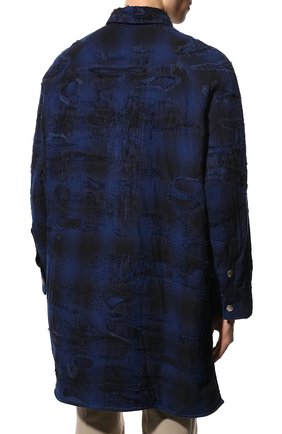 Мужская утепленная куртка GIVENCHY темно-синего цвета, арт. BM00VC50Q3 | Фото 4 (Кросс-КТ: Куртка; Рукава: Длинные; Длина (верхняя одежда): До середины бедра; Стили: Гранж; Мужское Кросс-КТ: утепленные куртки; Материал внешний: Хлопок; Материал подклада: Синтетический материал)