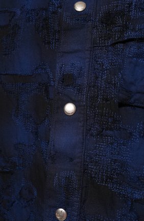 Мужская утепленная куртка GIVENCHY темно-синего цвета, арт. BM00VC50Q3 | Фото 5 (Кросс-КТ: Куртка; Рукава: Длинные; Длина (верхняя одежда): До середины бедра; Стили: Гранж; Мужское Кросс-КТ: утепленные куртки; Материал внешний: Хлопок; Материал подклада: Синтетический материал)