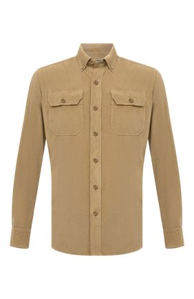 Мужская хлопковая рубашка TOM FORD бежевого цвета по цене 68400 руб., арт. 3FT499/94UDAN | Фото 1 Мужская хлопковая рубашка TOM FORD бежевого цвета, арт. 3FT499/94UDAN | Фото 1 (Материал внешний: Хлопок; Рукава: Длинные; Длина (для топов): Стандартные; Случай: Повседневный; Стили: Кэжуэл; Принт: Однотонные; Манжеты: На пуговицах; Воротник: Button down)