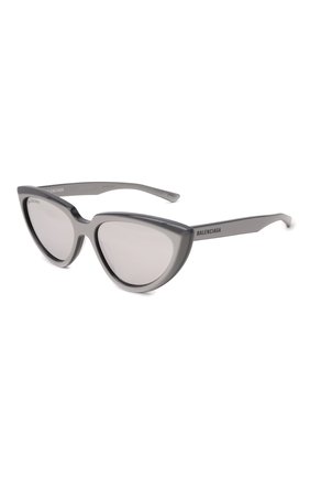 Женские солнцезащитные очки BALENCIAGA серого цвета, арт. BB0182S 004 | Фото 1 (Тип очков: С/з; Оптика Гендер: оптика-женское; Очки форма: Cat-eye)