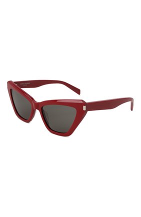 Женские солнцезащитные очки SAINT LAURENT бордового цвета, арт. SL 466 003 | Фото 1 (Тип очков: С/з; Оптика Гендер: оптика-женское; Очки форма: Cat-eye)