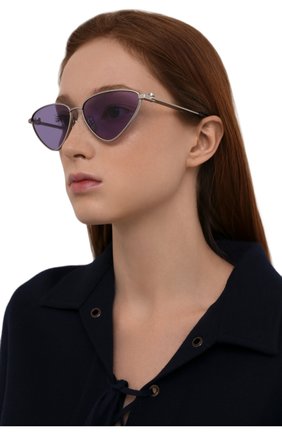 Женские солнцезащитные очки BALENCIAGA сиреневого цвета, арт. BB0166S 004 | Фото 2 (Тип очков: С/з; Оптика Гендер: оптика-женское; Очки форма: Cat-eye)