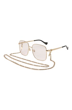 Женские оправа и цепочка GUCCI золотого цвета по цене 0 руб., арт. GG10920A 001 | Фото 1 Женские оправа и цепочка GUCCI золотого цвета, арт. GG10920A 001 | Фото 1 (Тип очков: Оправа; Очки форма: Квадратные; Оптика Гендер: оптика-женское)