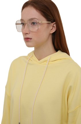 Женские оправа GUCCI золотого цвета по цене 31950 руб., арт. GG10920A 002 | Фото 2 Женские оправа GUCCI золотого цвета, арт. GG10920A 002 | Фото 2 (Тип очков: Оправа; Очки форма: Квадратные; Оптика Гендер: оптика-женское)